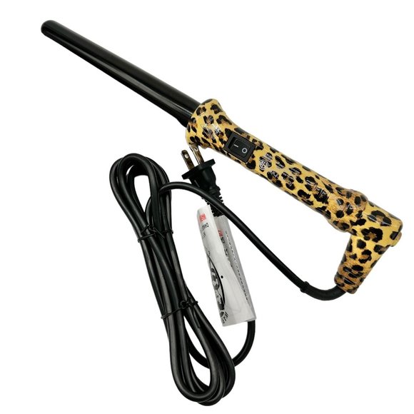 Fahrenheit Curling Wand Leopard Ceramic Barrel Tourmaline NEW open box - Picture 12 of 14